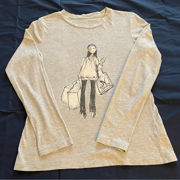 Simply Vera Vera Wang gray graphic supima cotton tee top, size M shopping mall - Picture 14 of 14